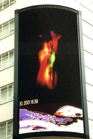 Large LED display for outdoor advertising in London