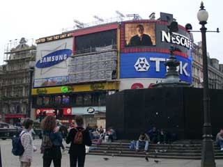 Giant digital LED screen in London