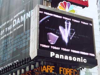 Large advertizing LED screen of Panasonic