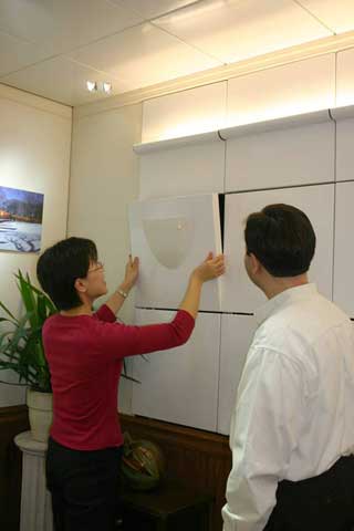 Electronic LED walls and ceilings