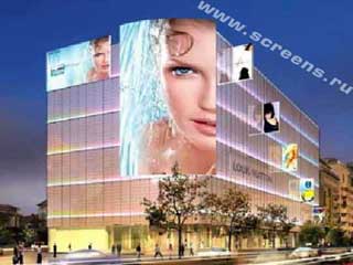 Проект медиа фасада торгового центра в Бухаресте