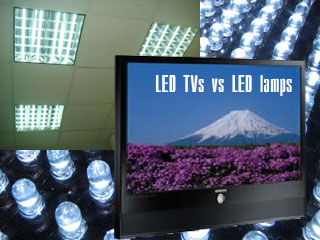 TV LED contra lâmpadas LED