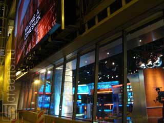 Outdoor LED screen of CBS Studio in Chicago