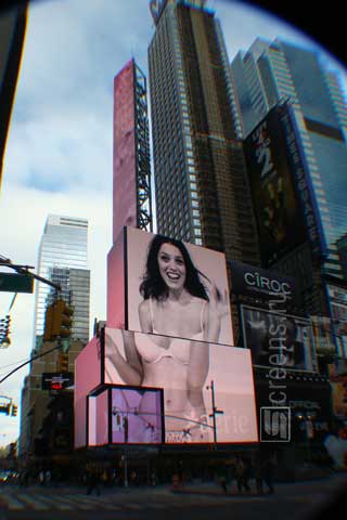 Huge outdoor advertising LED screens at Times Square in New York