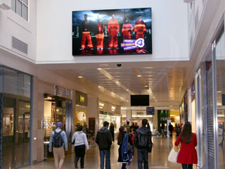 LCD video wall at Hounds Hill Shopping Centre