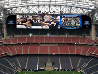 Huge video LED screen in the Reliant Stadium in Houston