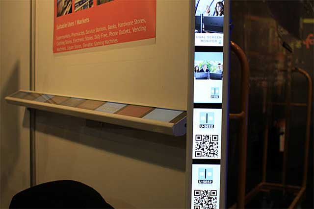 Mini screens used as digital signage