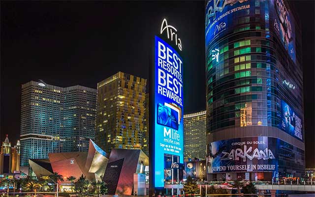 Las Vegas Aria Pylon LED screen