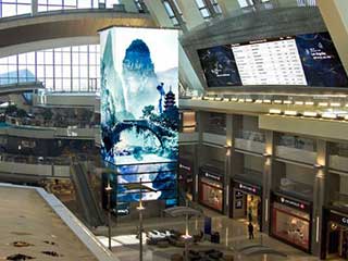 LAX Airport Time Tower LED Screen