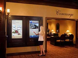 Interactive Display in Hotel Lobby