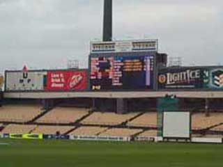 LED-Bildschirm am Stadion in Sydney