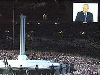 Large electronic display at Olympic Games in Sydney