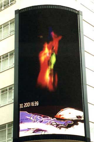 Display electronico grande para la publicidad al aire libre en Londres