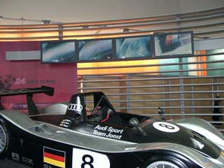 Four TV displays at Audi stand