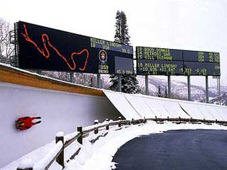 Huge digital screen and display in Utah Olympic Park