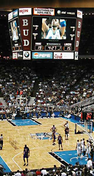 Orlando Magic LED scoreboard displays