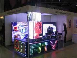 LED screens and signs by “ATV Outdoor Systems” at the exhibition in Moscow