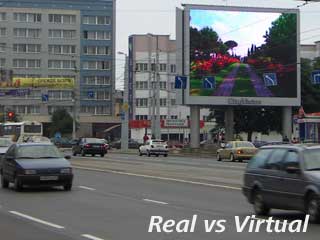 Virtual pixel de la pantalla electronica
