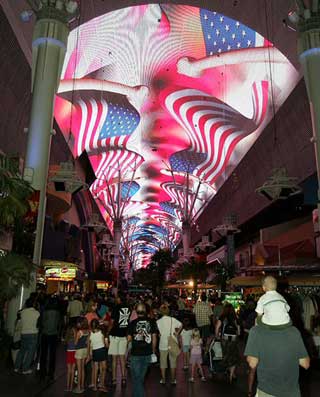 Riesiger LED-Bildschirm in Las Vegas