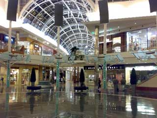 LED video screens in Grand Court at the Mall at Millenia