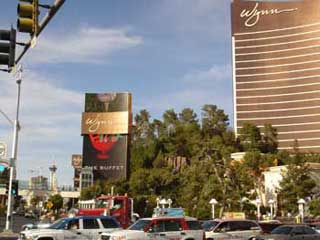 Pantalla de LEDs de Wynn del hotel