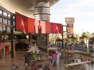 Four LED screens of Fashion Show Mall in Las Vegas