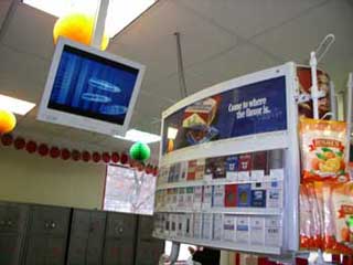 Advertising digital signage displays usage
