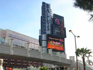 L'écran LED du casino à Las Vegas