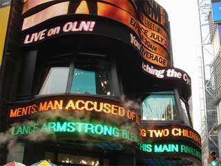 Pantalla de LEDs en el Times Square en el New York