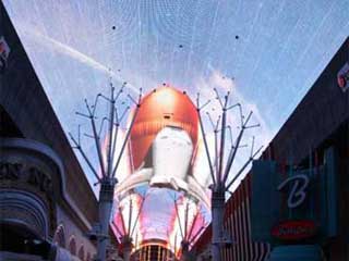 Giant LED screen at Fremont Street in Las Vegas