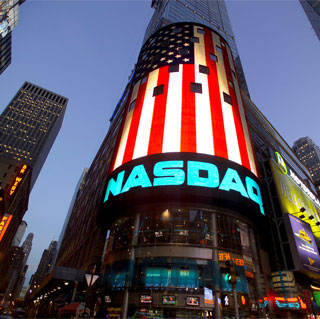 Media facade on the NASDAQ Marketsite