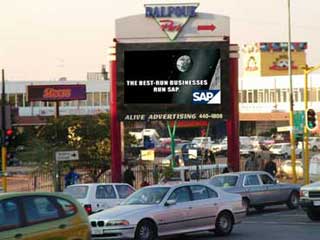 Video LED screen in Balfour Park