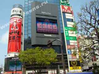 La publicité des enseignes LED à Tokyo