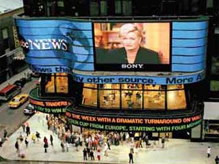 Affichage vidéo LED des studios de Times Square d'ABC