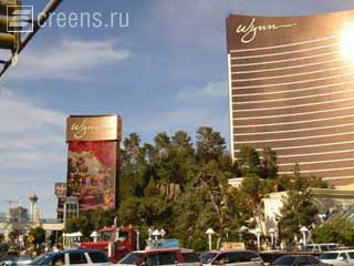 Painel de LED côncavo no hotel “Wynn” em Las Vegas