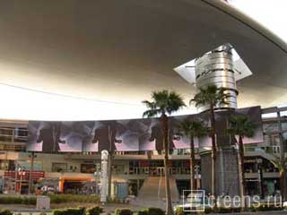 Concave LED screens at hotel “Wynn” in Las Vegas