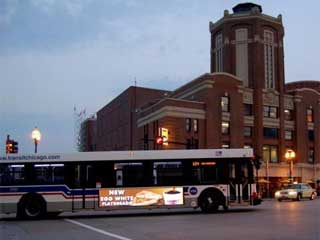 LED sign on the side of city bus