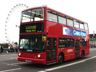 LED sign on the side of city bus