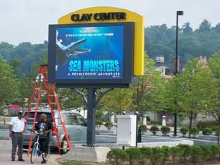 Outdoor LED SMD screen at Clay Center in Charleston