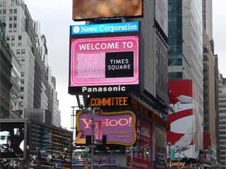 Painel de LED de SMD por Panasonic nos Times Square em Nova York