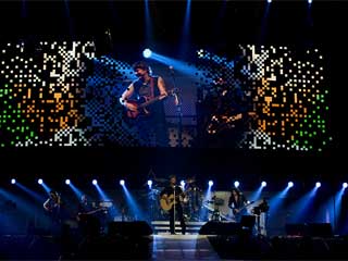 LED stage decor of the recent tour of the group “Queen”