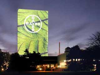 Bayer headquarters giant media façade