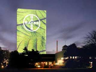 Fachada digital do gigante da sede de Bayer