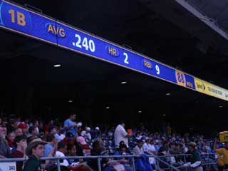 Affichage de ruban LED au Kansas City Stadium (Etats-Unis)