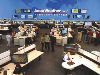 Behind the wizard's curtain, at Accuweather's forecast center