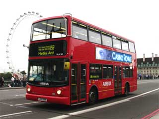 LED sign on city bus