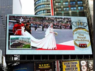 Riesiges Outdoor LED Bildschirm in Times Square