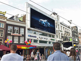 Large digital billboard in Amsterdam