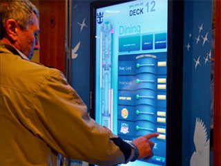 Digital signage onboard the “Oasis of the Seas”