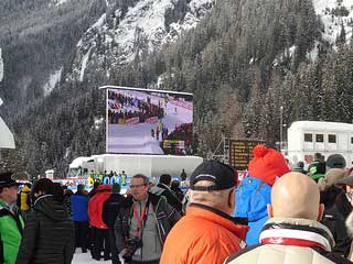 Pantalla de LEDs de alquiler en la Copa del Mundo de biatlón